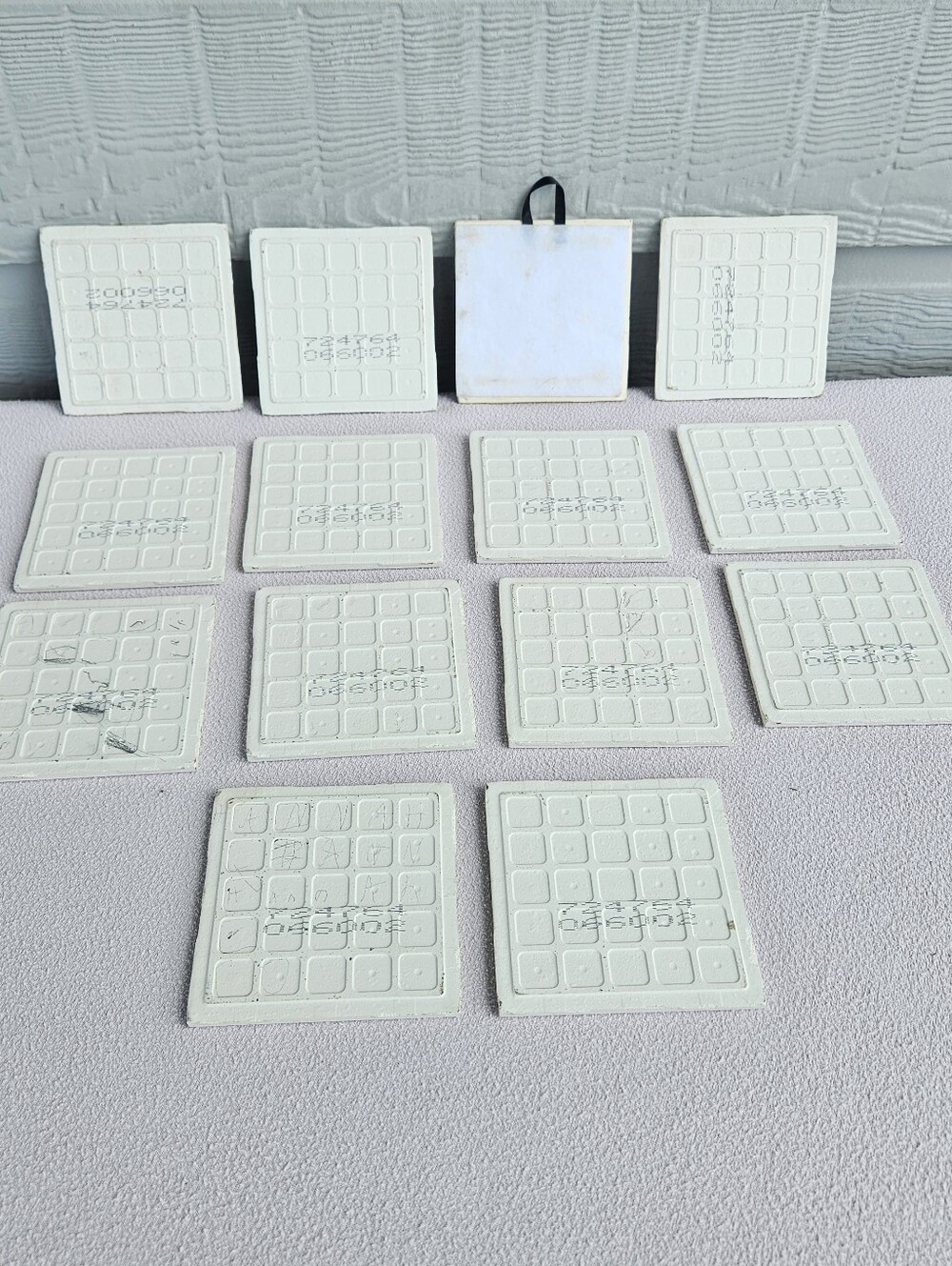 Decorative Musician White 4.25" Tile Set of 14 Handel Clementi Chopin Piano - Picture 7 of 7